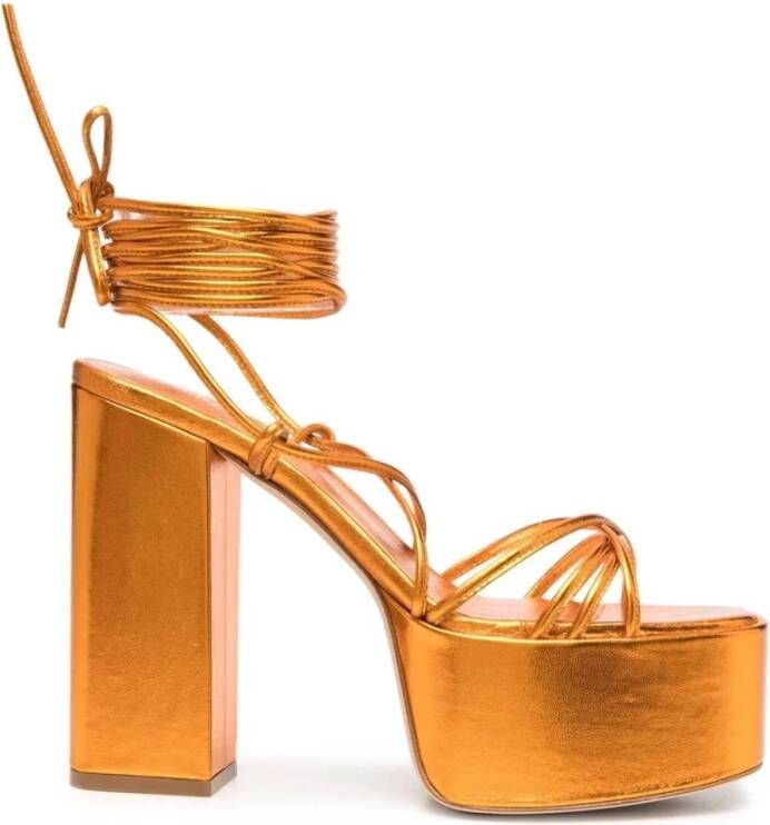 Paris Texas Herenna platform sandalen , Oranje, Dames