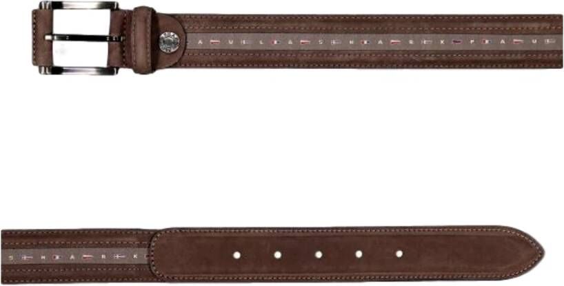 PAUL & SHARK Verstelbareubuck Belt I20P6006 , Bruin, Heren