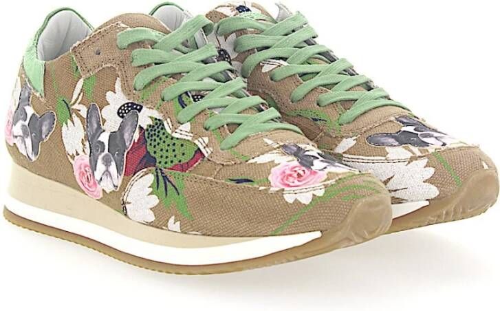Philippe Model Sneakers Etoile Bulldog Patch , Beige, Dames