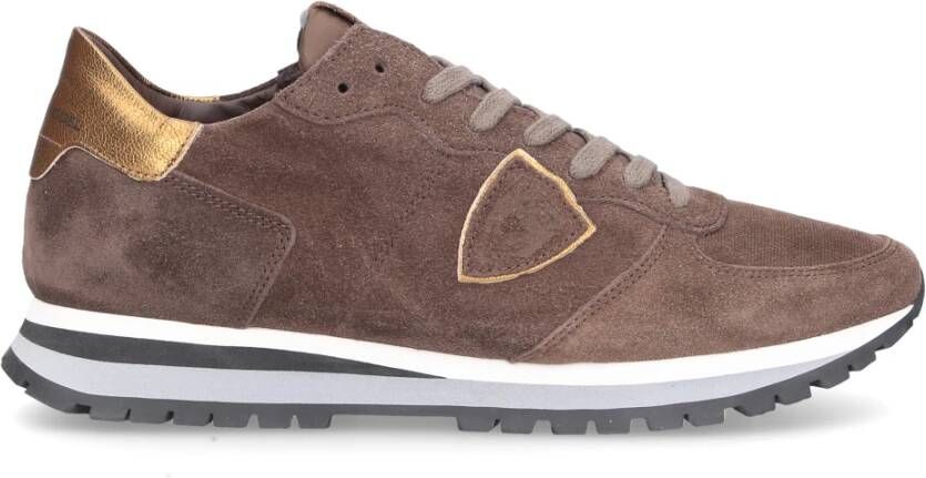 Philippe Model Sneakers low trpx veloursleder , Bruin, Dames