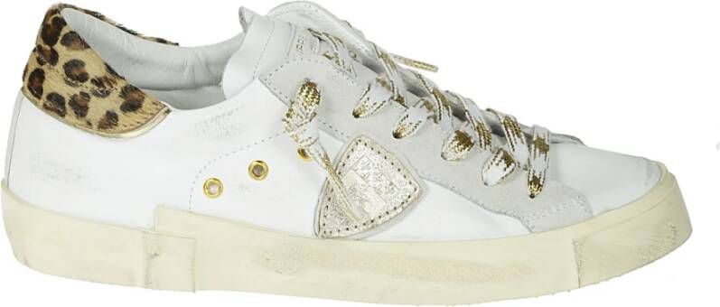 Philippe Model women's leather sneakers prsx , Wit, Dames