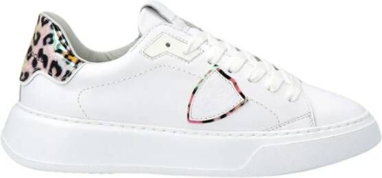Philippe Model Sneakers Animal Calf Temple , Wit, Dames