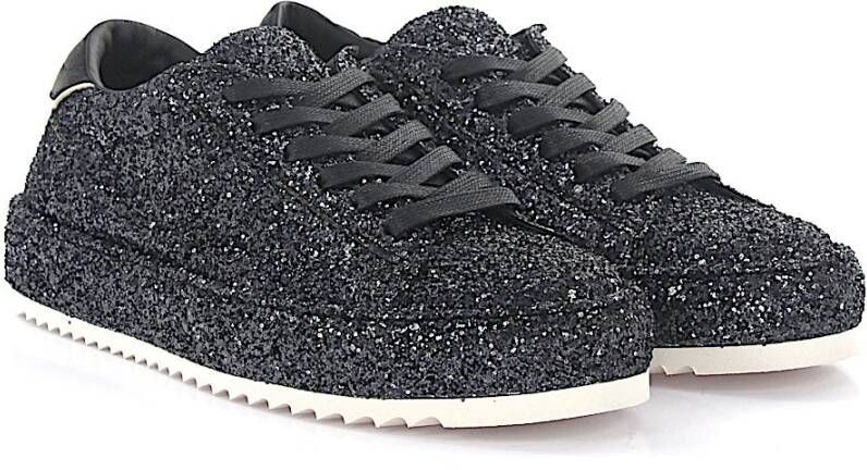 Philippe Model Sneakers glitter , Zwart, Dames