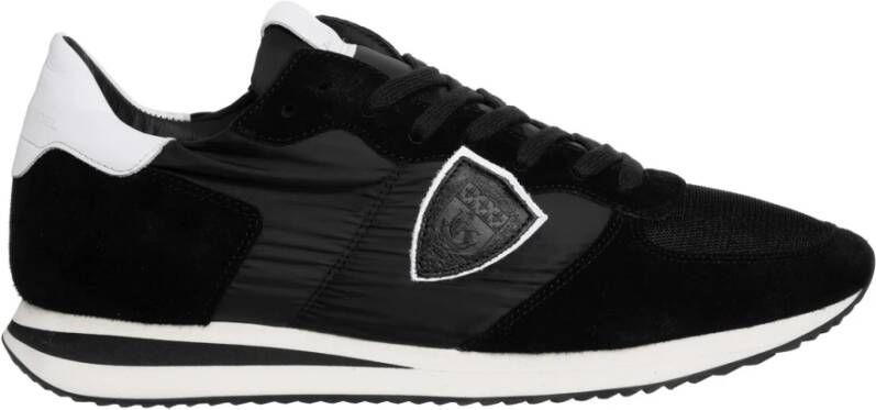 Philippe Model men's suede sneakers trpx , Zwart, Heren