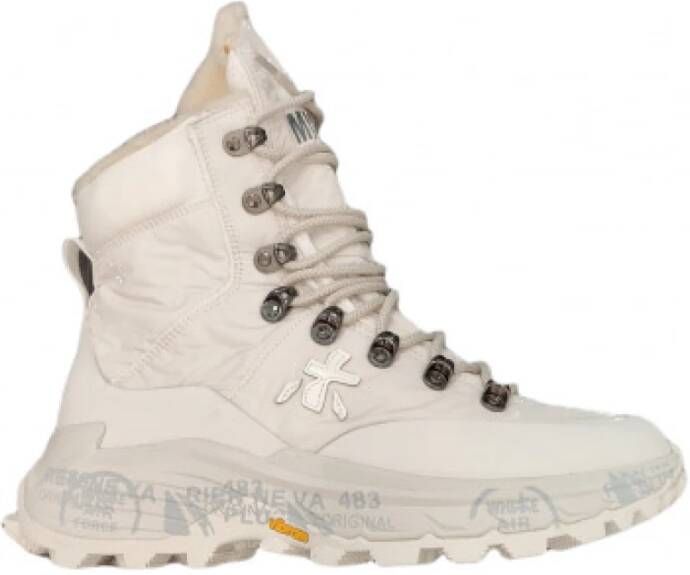 Premiata Logo enkellaarzen , Beige, Heren