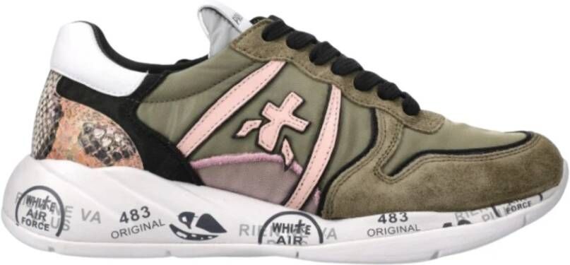 Premiata Groene sneakers toegekend , Bruin, Dames