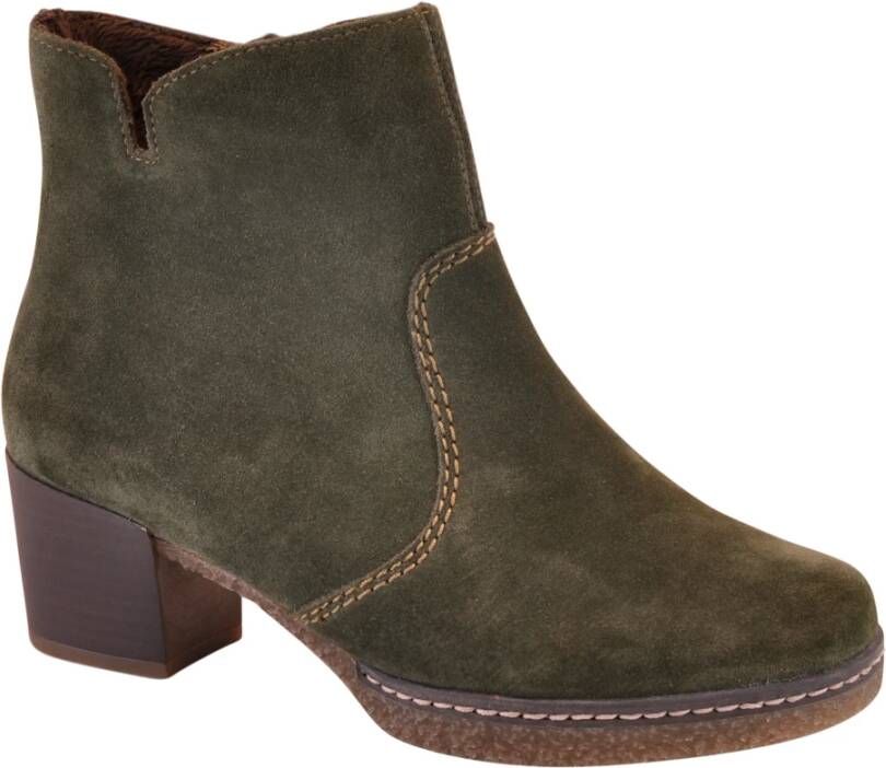 Rieker Enkellaarsjes Groen Dames