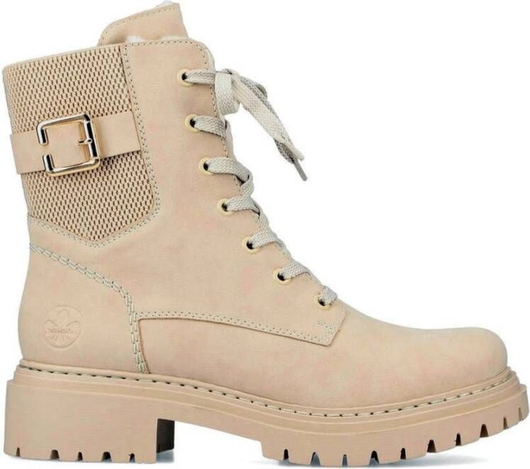 Rieker Beige casual gesloten laarsjes , Beige, Dames
