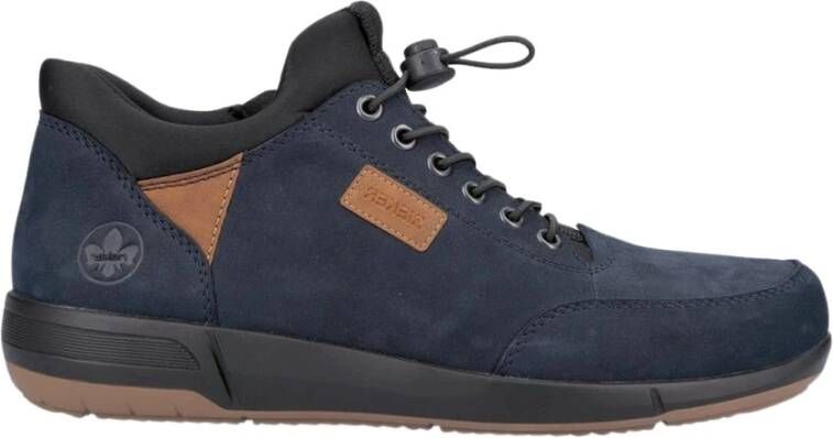 Rieker Blauwe casual gesloten laarsjes , Blauw, Heren