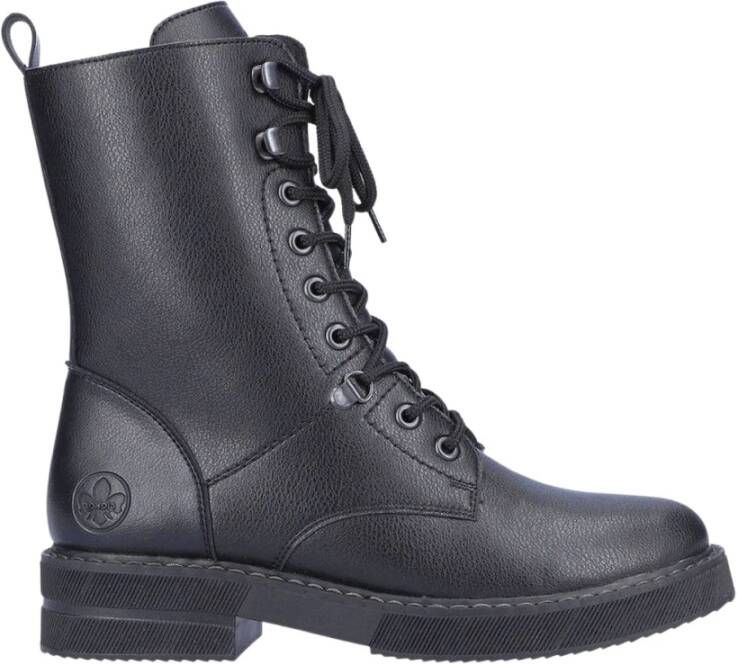 Rieker Zwarte casual gesloten laarsjes , Zwart, Dames
