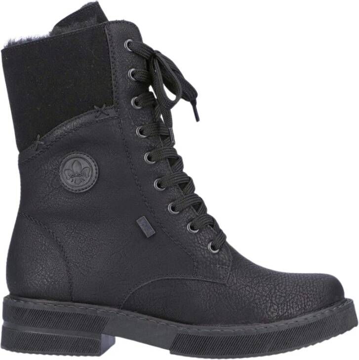 Rieker Zwarte casual gesloten laarsjes , Zwart, Dames
