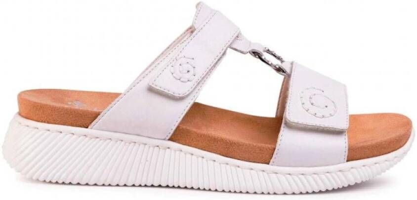 Rieker Platte sandalen , Wit, Dames