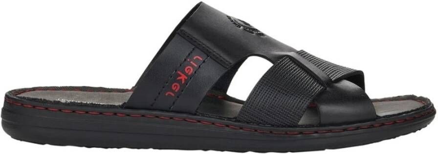 Rieker Nero Casual Open Slippers , Zwart, Heren