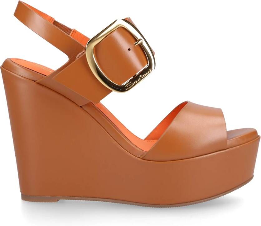 Santoni Sleehakken Bruin Dames