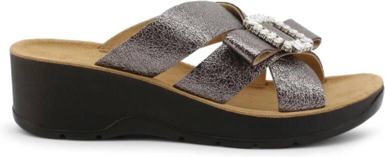 Scholl Sliders aurora F27846 , Grijs, Dames
