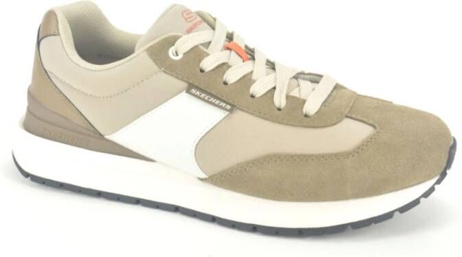 Skechers Taupe Combi Runner N. , Beige, Heren