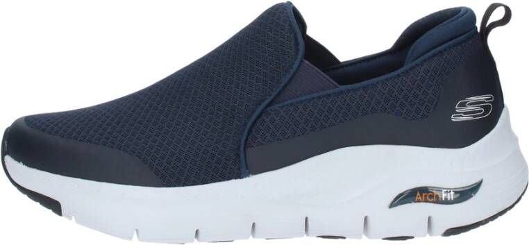 Skechers Arch Fit instappers blauw Textiel