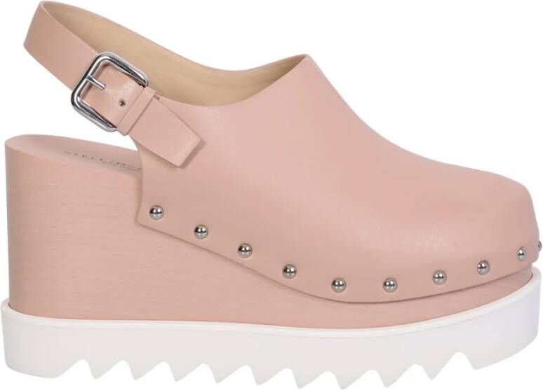 Stella Mccartney platform sandals, embellished with studs and a sling back strap ideal for the season , Roze, Dames