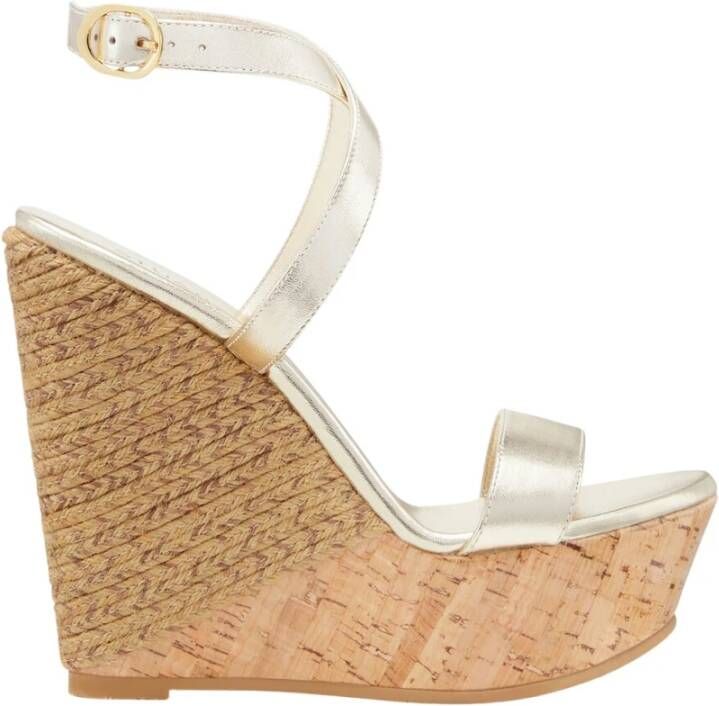 Stuart Weitzman 5050 Wedge Sandal , Grijs, Dames