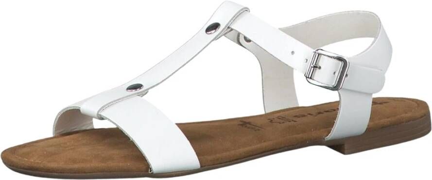 tamaris Lage hiel sandalen , Wit, Dames