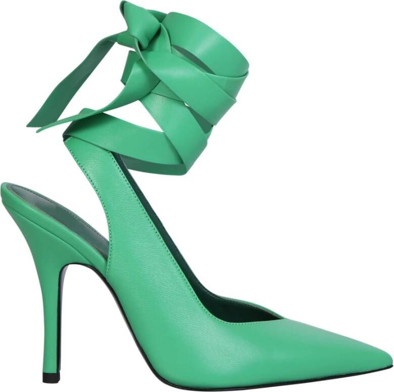 The Attico Venus Slingback Heel schoenen bij de Attico. Innovatief accessoire ontwerp, afwijzingen van decoratie, weelde en verleiding die in de loop van de tijd worden verzameld , Groen, Dames