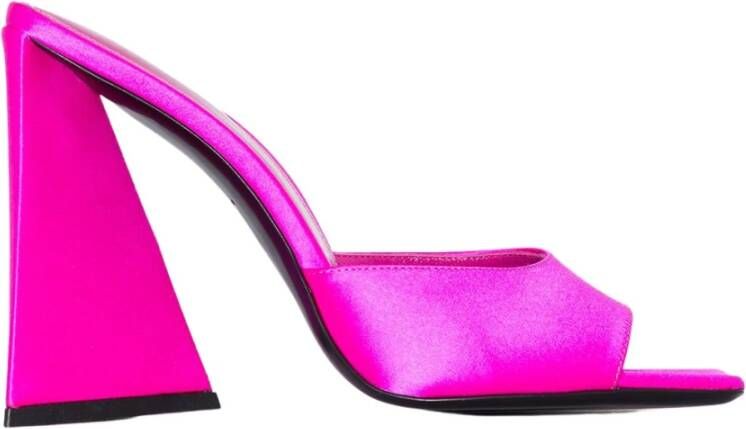 The Attico Devon Satin Sandals , Roze, Dames