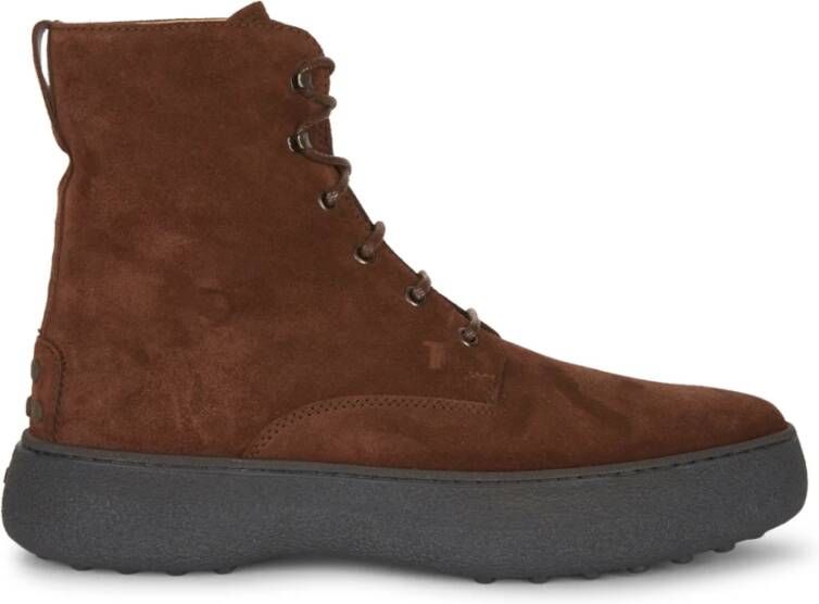 TOD'S Enkel laarzen , Bruin, Heren