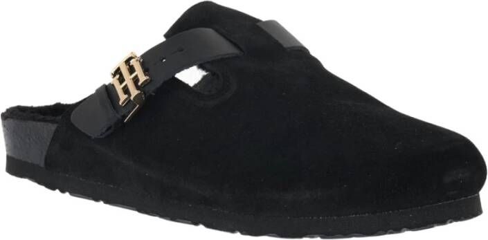 Tommy Hilfiger Pantoffels Warmlined Close T Zwart