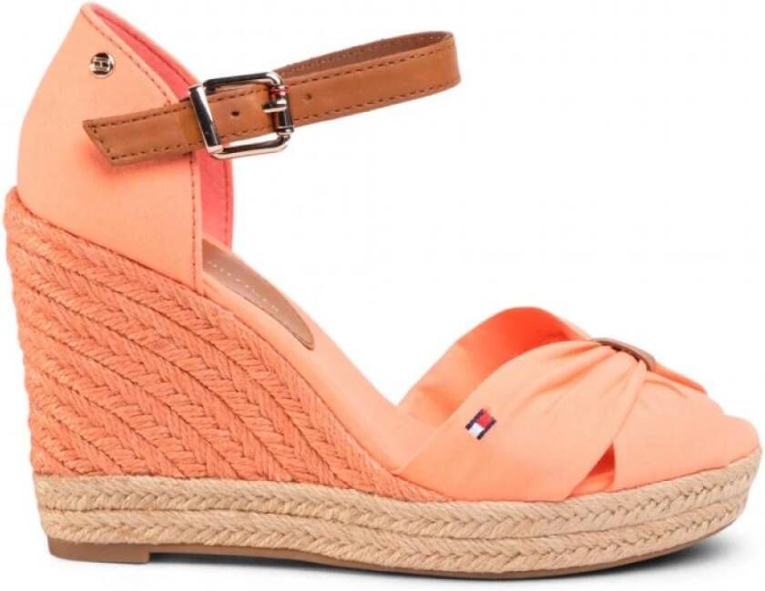 Tommy Hilfiger Basic sandalen met open teen en hoge sleehak , Roze, Dames