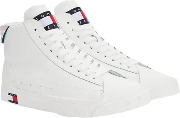 Tommy Hilfiger Varsity Mid Trainers , Wit, Dames