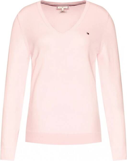 Tommy Hilfiger Ww0Ww25294 Heritage V Knitwear Women Pink