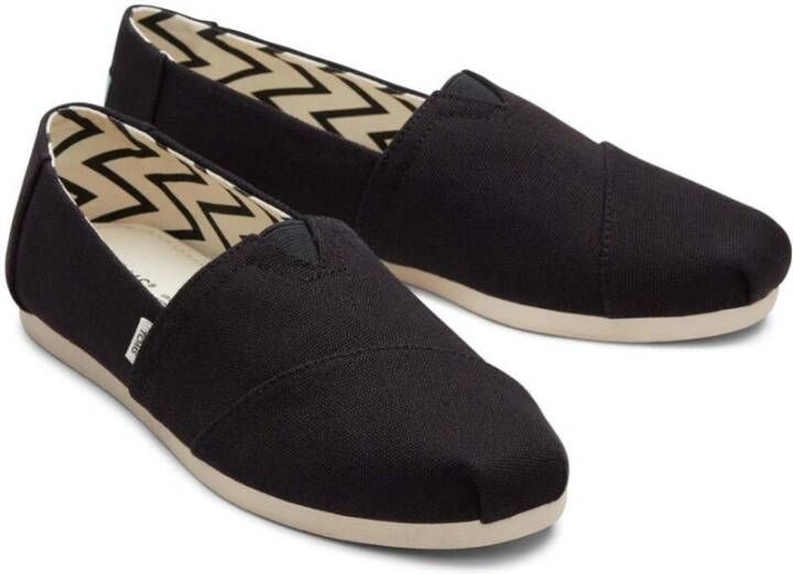 TOMS Gerecycled canvas alpargata , Zwart, Dames