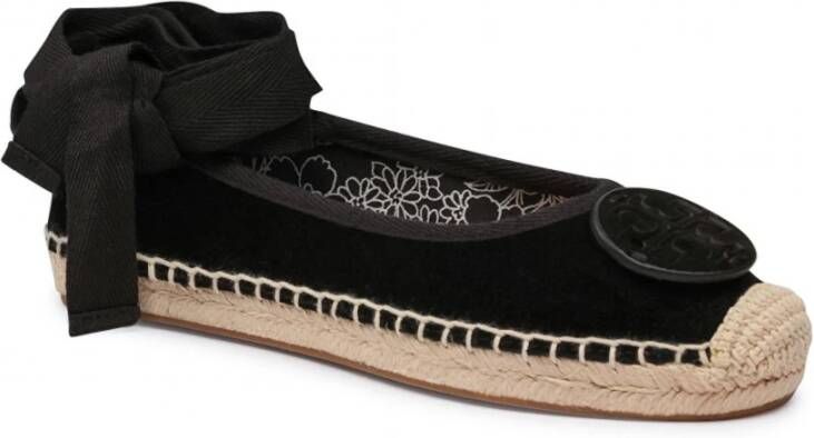 TORY BURCH Minnie Ballet Espadrille , Zwart, Dames