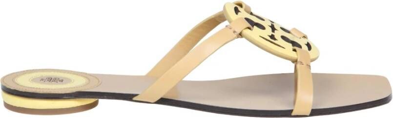 TORY BURCH Womens Shoes Sandals Lemon Ss23 , Geel, Dames