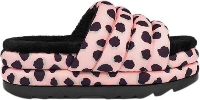 Ugg W Maxi Slide Cheetah Print voor Dames in Pink Scallop