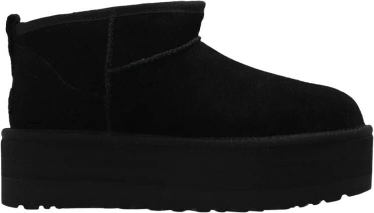 Ugg Classic Ultra korte laars met plateauzool voor Dames in Black,, Suede