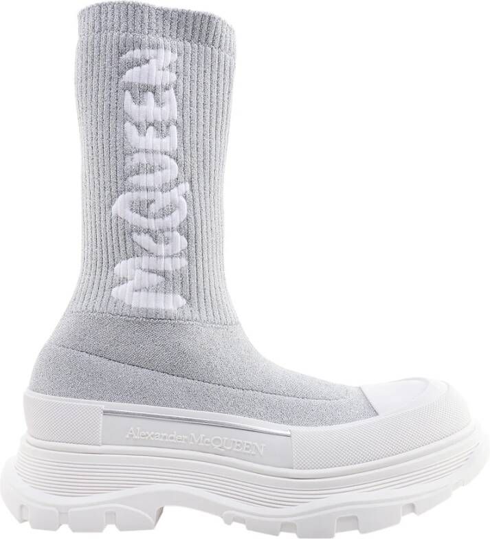 alexander mcqueen Enkellaarzen 708096W4Ua11 , Grijs, Dames
