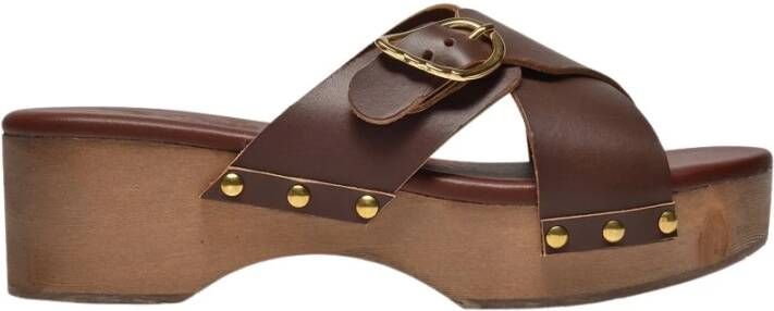 Ancient Greek Sandals Marilisa sandalen in bruin leer , Bruin, Dames