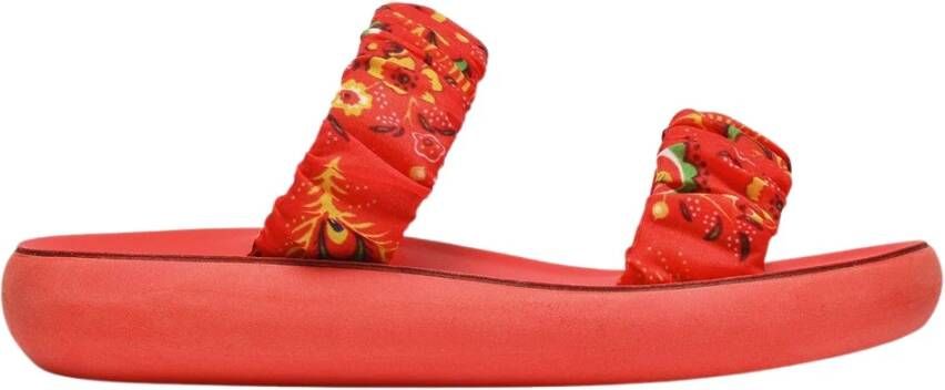 Ancient Greek Sandals Schuifregelaars , Rood, Dames