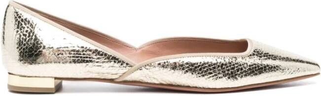 Aquazzura Women Shoes Ballerinas Silver Ss23 , Geel, Dames