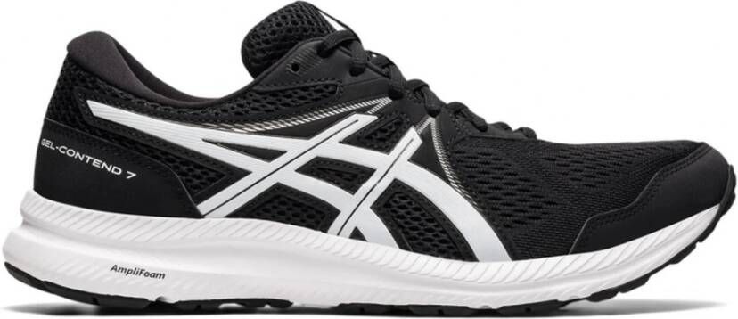 Asics gel contend 7 hardloopschoenen zwart/wit heren