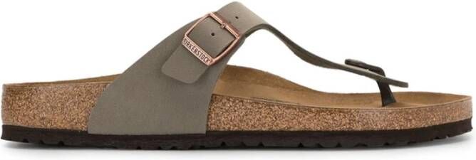 Birkenstock Gizeh Birko Florubuck Sandalen , Grijs, Heren
