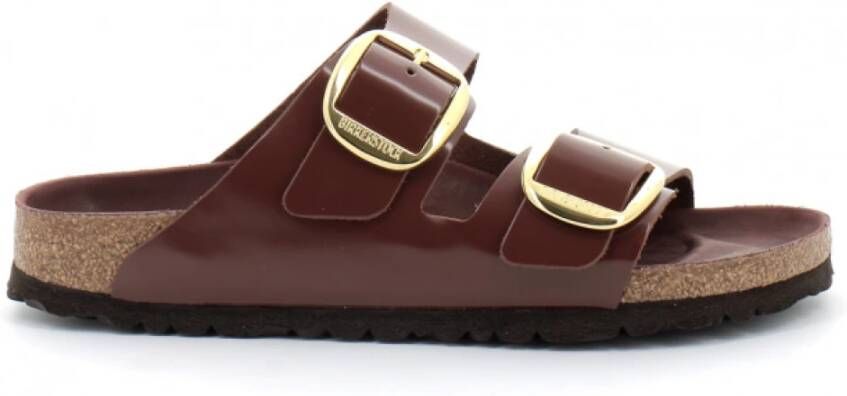 Birkenstock Arizona Buckled Slides , Rood, Dames