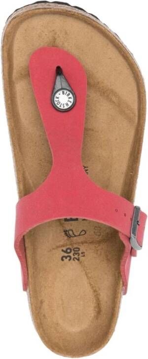 Birkenstock Gizeh scarlet red birko flor birkibuc regular
