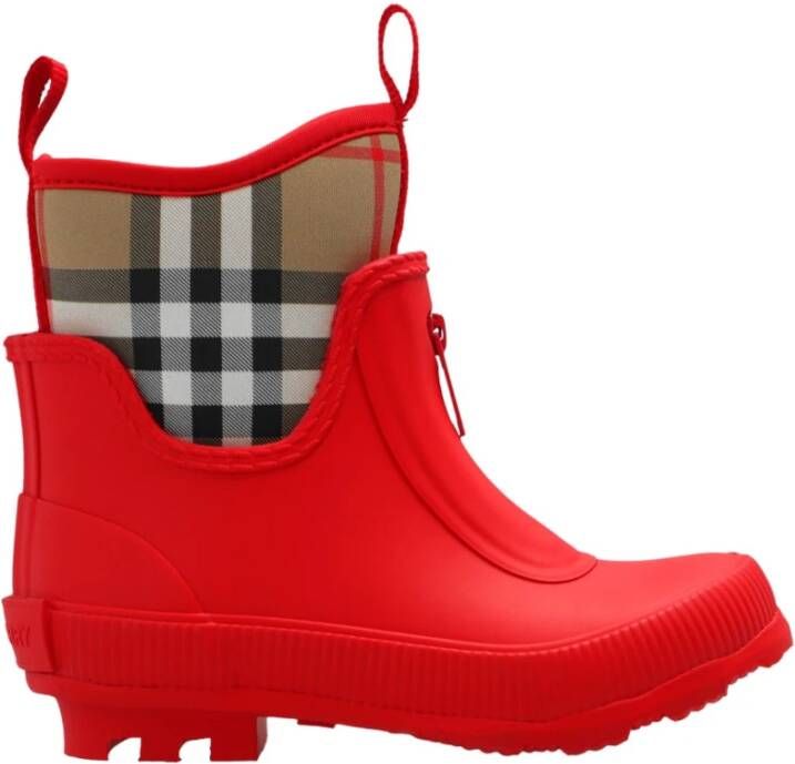 Burberry Mini Flinton Rain Boots , Rood, Unisex
