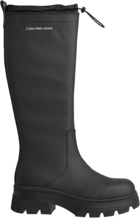 Calvin Klein chunky combat rainboot , Zwart, Dames