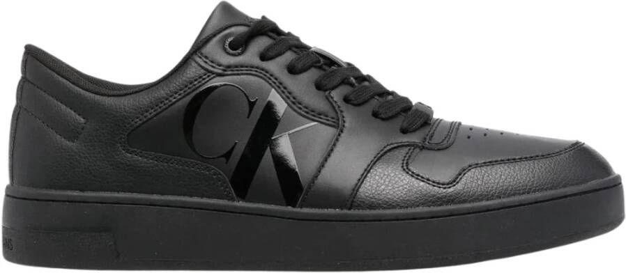Calvin Klein cupsole laceup basket low poly trainers , Zwart, Heren