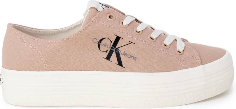 Calvin klein Vulc Flatform Essent Yw0Yw010300J1 Jeans, Beige, Dames