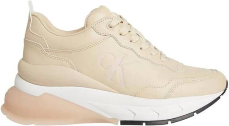 Calvin Klein Wedge sportieve sneaker , Beige, Dames