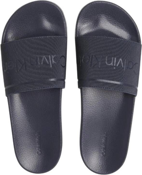 Calvin Klein Zwembadschuifregelaars , Blauw, Heren